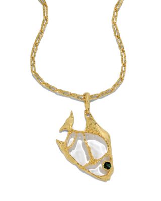Angelfish Clear Lucite Necklace, 24"