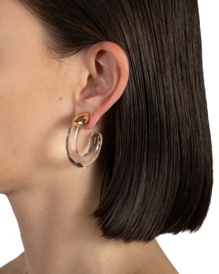 Liquid Lucite Front Back Hoop Earrings