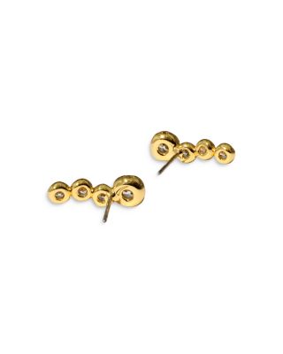 Asterales Cubic Zirconia Bar Earrings