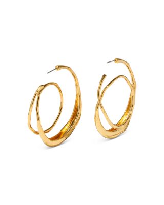 Molten Spiral Hoop Earrings 
