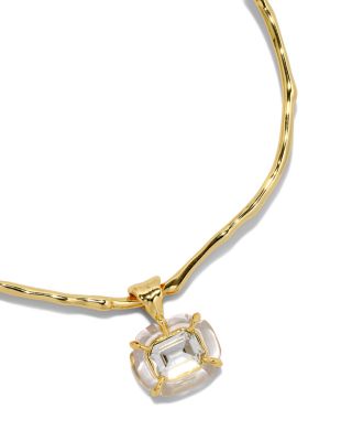 Liquid Lucite Jeweled Crystal Collar Necklace