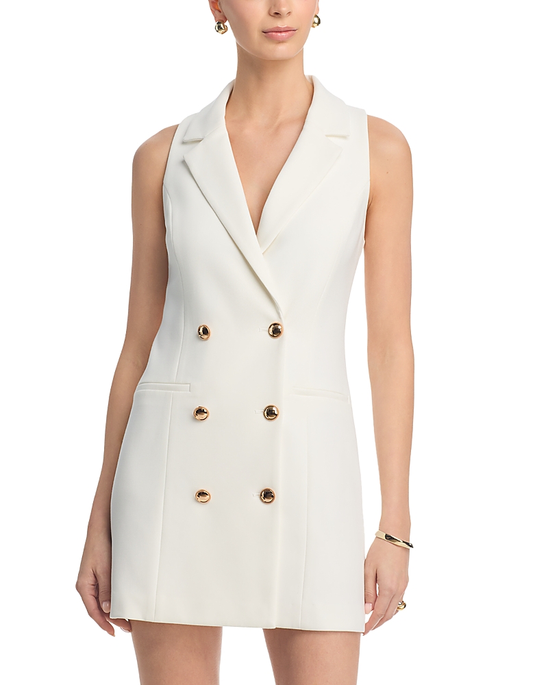 French Connection Whisper Double Breasted Halter Minidress