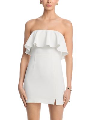 Whisper Strapless Frill Minidress