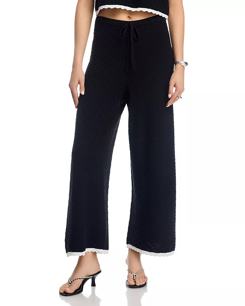 French Connection Teddy Diamond Knit Cropped Pants