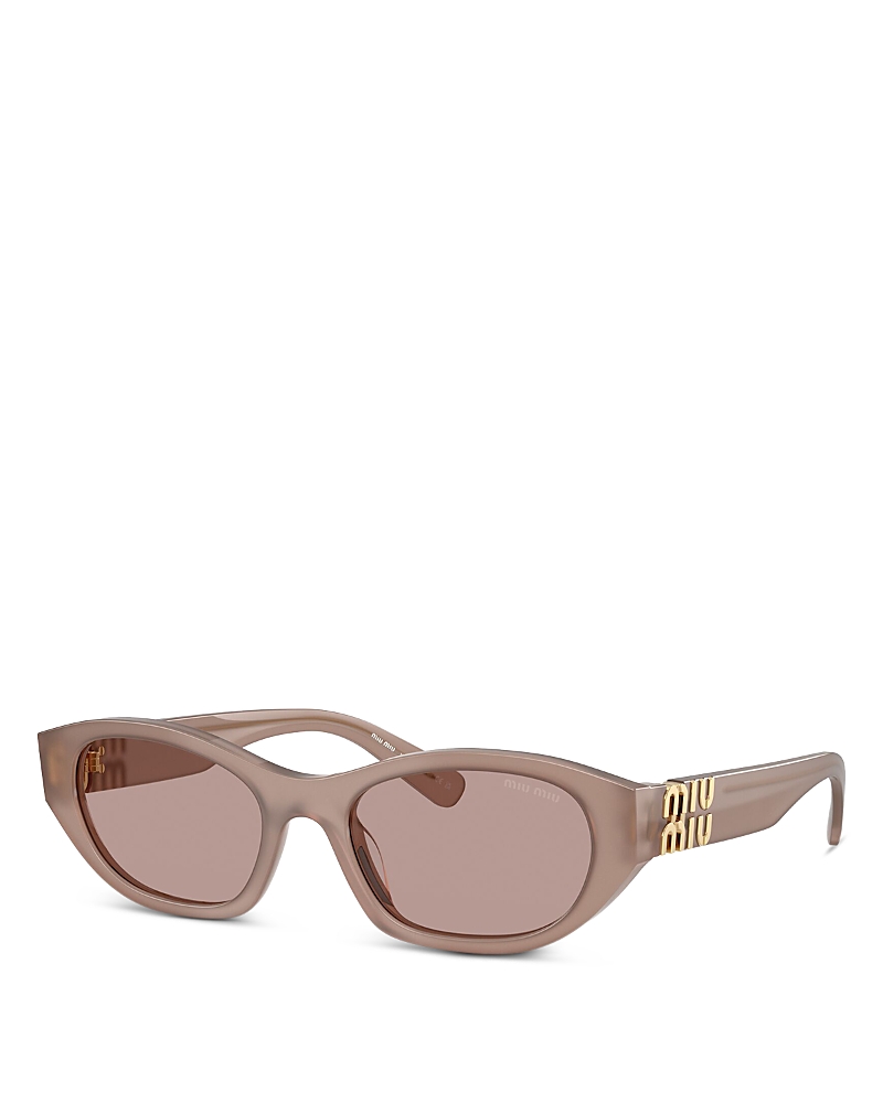 Miu Miu Oval Sunglasses, 53mm · OS