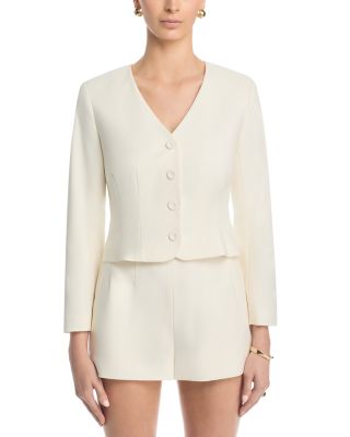 Halsey Twill Tailored Cropped Jacket