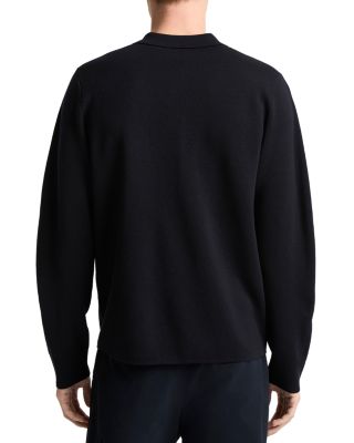 Merino Wool Blend Milano Long Sleeve Polo