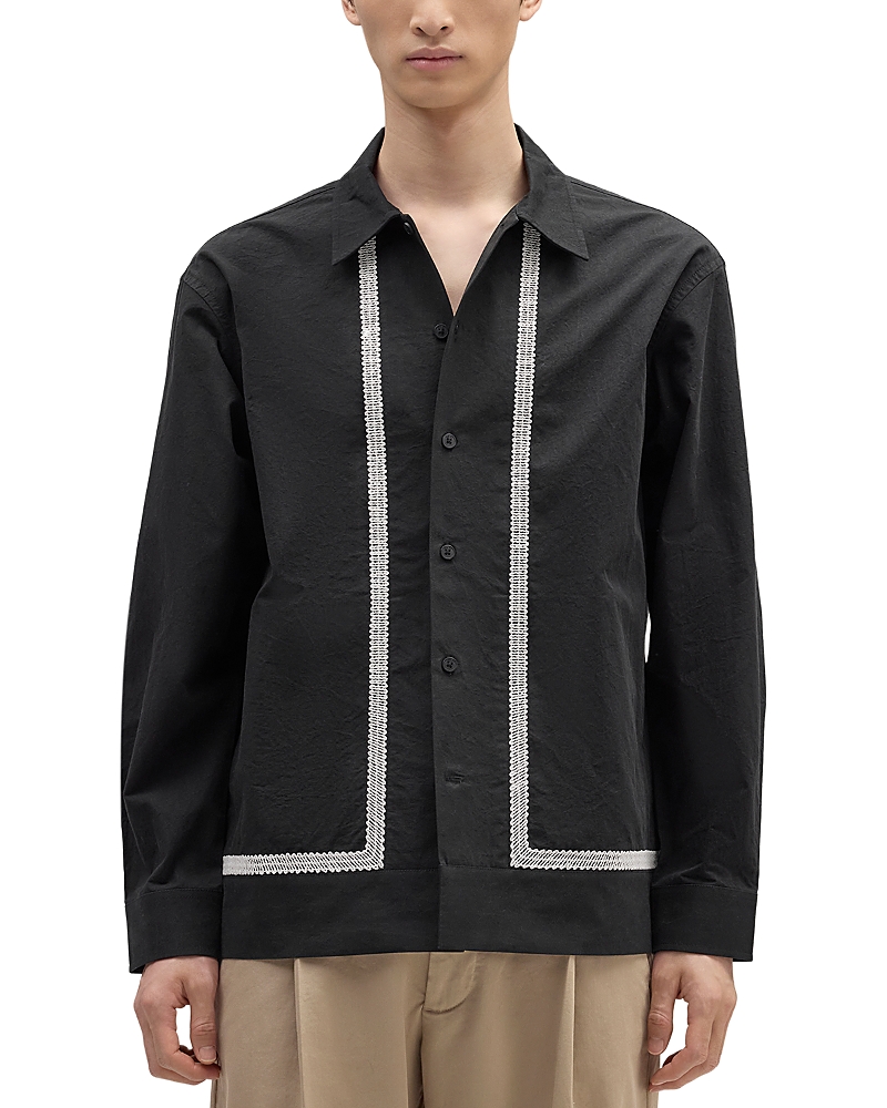 NN07 Reed Embroidered Button Front Shirt