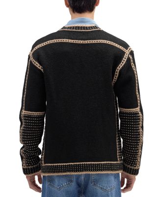 August Relaxed Fit Contrast Trim Cardigan