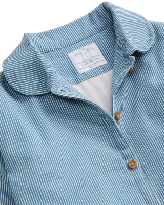 Unisex Striped Denim Quilted Jacket - Baby