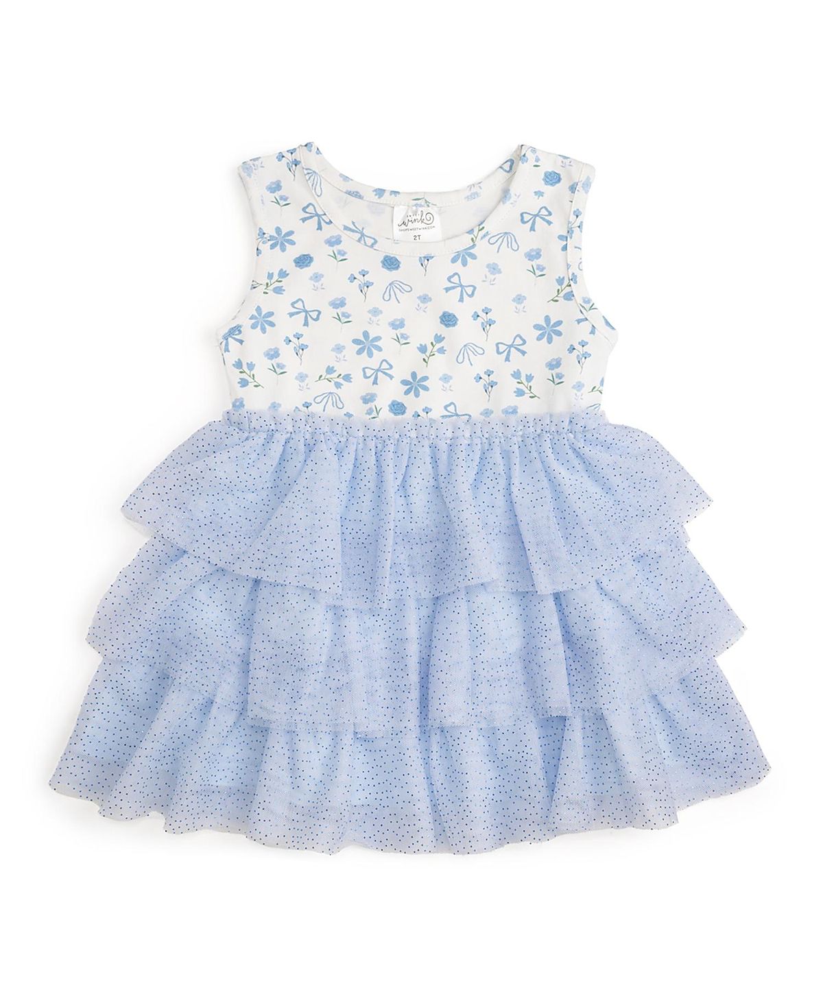 Sweet Wink Girls' Sky Floral Tank Tutu Dress - Baby, Little Kid