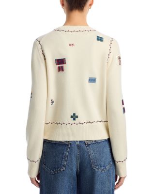 Claira Emb Wool Knit Cardigan