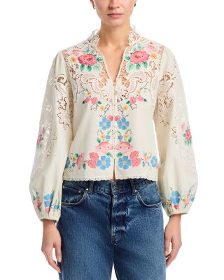 Astrid Emb Long Sleeve Blouse