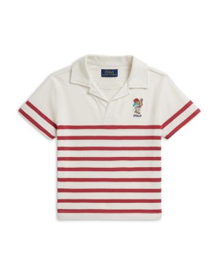 Boys' Polo Bear Striped Cotton Polo Shirt - Little Kid, Big Kid