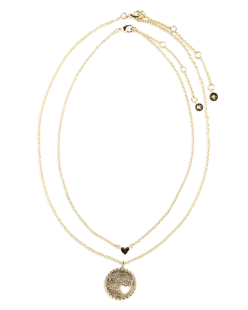 Aqua 2-Pc. Set Cutout Heart Pendant & Collar Necklaces - Exclusive