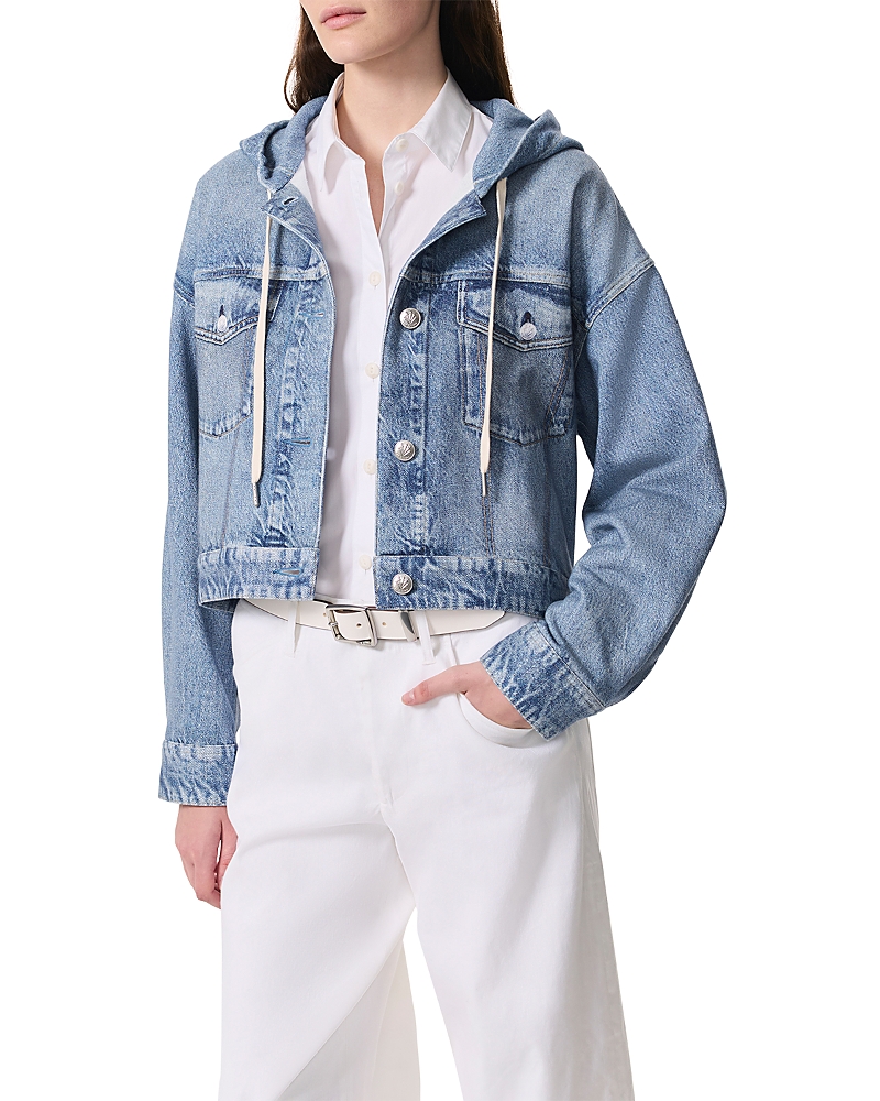rag & bone Miramar Terry Hooded Trucker Jacket