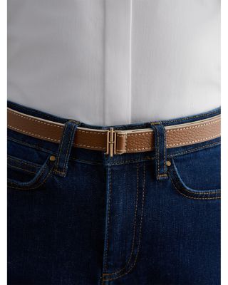 Women's Nala Skinny Grained Leather Belt