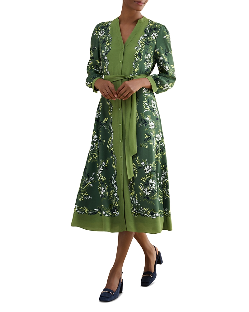 Hobbs London Apolline Tie Waist Shirt Dress