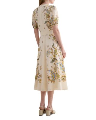 Petites Alma Silk Paisley Dress