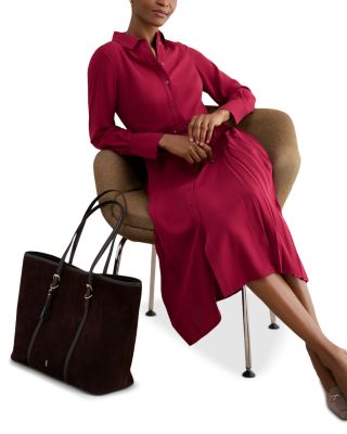 Ginny Pleated Skirt Shirt Dress