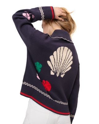 Seascape Motif Sweater