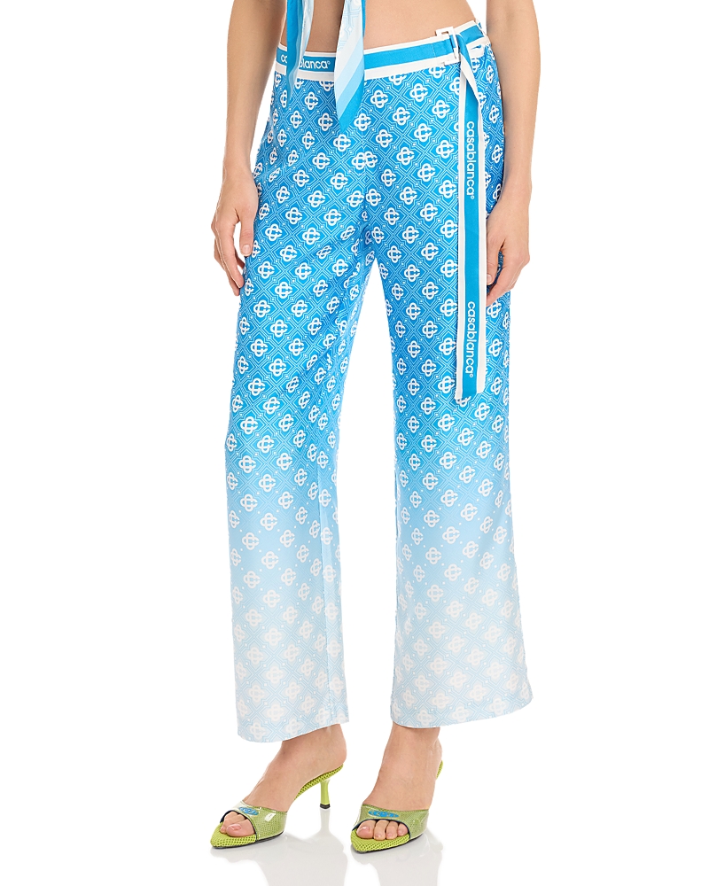 Casablanca Silk Gradient Diamond Print Pants