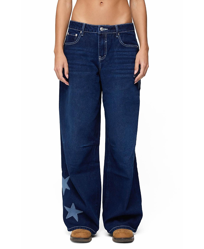 Edikted Trish Stars Low Rise Baggy Jeans