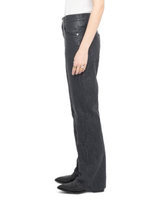 Evy Crinkled Leather Flared Pants