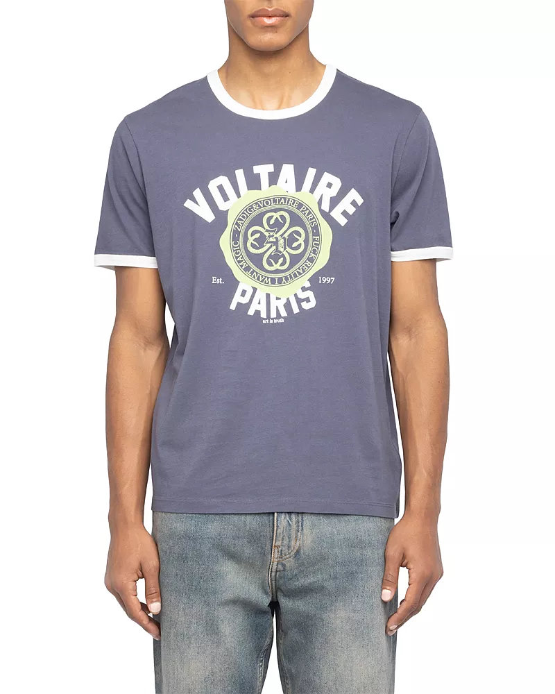 Zadig & Voltaire Woody Logo Ringer T-Shirt