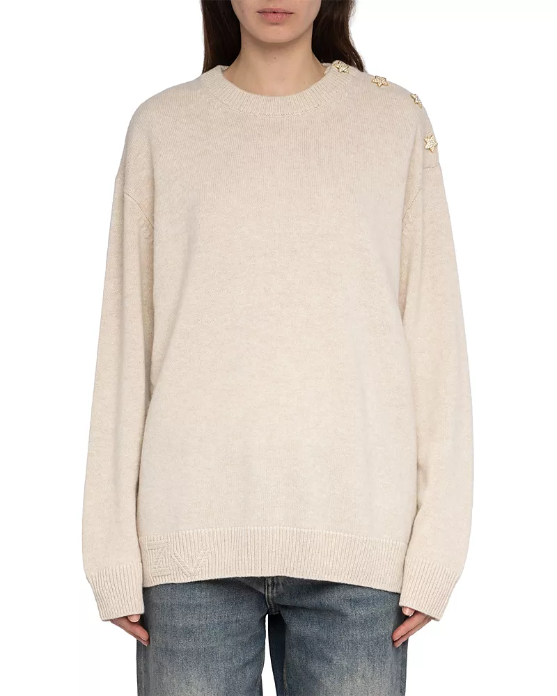 Zadig & Voltaire Swyna Wool-Blend Round Neck Sweater