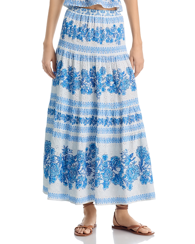 Aqua Boarder Midi Skirt - Exclusive