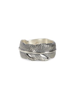 Men's Silver Raven Feather Ring