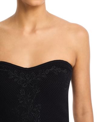 Placed Crochet Strapless Top - Exclusive