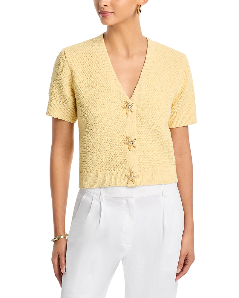 Aqua Starfish V Neck Cardigan - Exclusive
