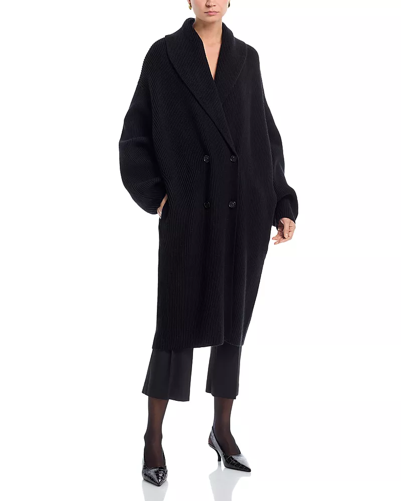 Toteme Long Shawl Lapel Cardigan Sweater