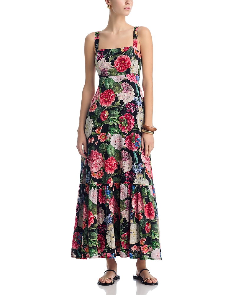 Aqua Floral Maxi Dress - Exclusive
