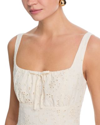 Embroidered Paisley Tie Front Midi Dress - Exclusive