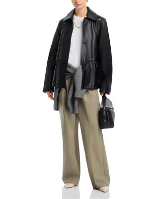 Grained Leather Jacket