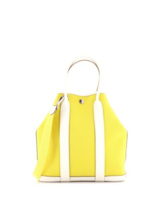 28 Garden File Tote Toile and Leather
