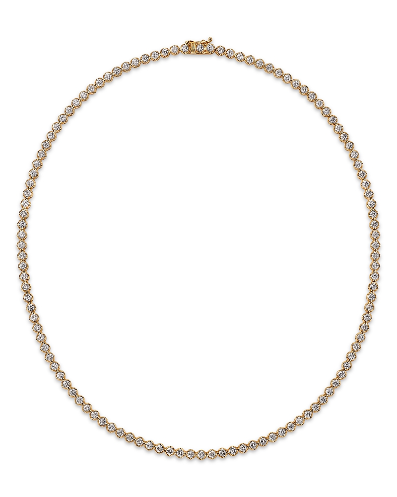 Bloomingdale's Fine Collection Certified Lab Grown Diamond Tennis Necklace in 14K White Gold, 7.0 tcw · OS