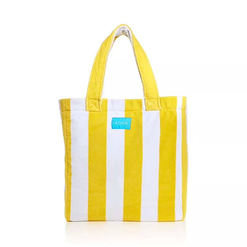 Aqua Striped Terry Beach Tote - Exclusive