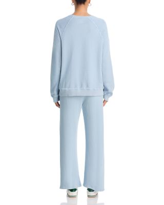 Slouch Sweatshirt & Lap Cropped Flare Sweatpants