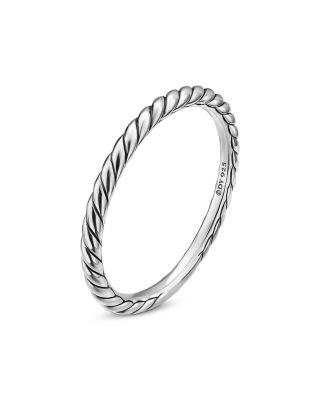 Cable Band Ring in Sterling Silver, 1.7mm