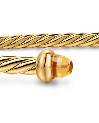 Micro Cablespira&reg; Flex Bracelet in 18K Yellow Gold with Citrine, 2.6mm