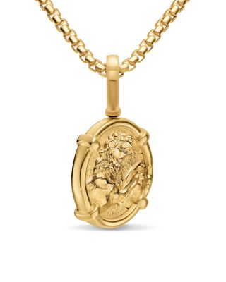 Men's Alexander the Great Amulet in 18K Yellow Gold, 20.5mm