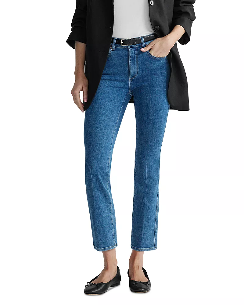 DL1961 Mara Mid Rise Instasculpt Straight Ankle Jeans in North Beach