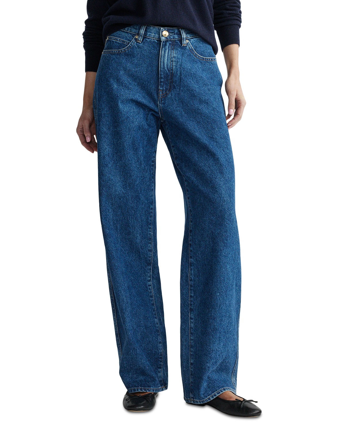 American Eagle AE Dreamy Drape Stretch Low-Rise Baggy Ultra-Wide Leg Jean