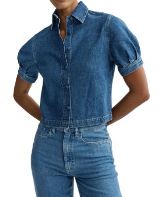 Karmine High Rise Refined Wide Leg Jeans in Terra Blue