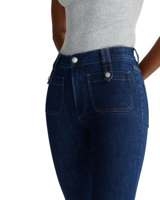 Bridget High Rise Instasculpt Bootcut Crop Jeans in Deep Sapphire