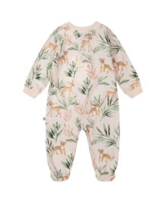  Girls' Organic Cotton Jersey Deer Print One-Piece Pyjama - Baby